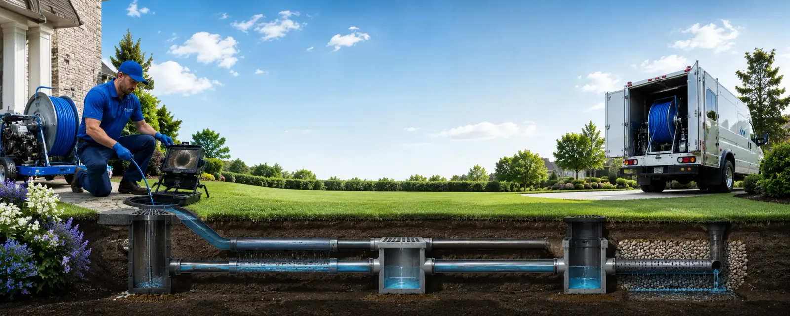 Outdoor drain cleaning information for East Hardwick, VT